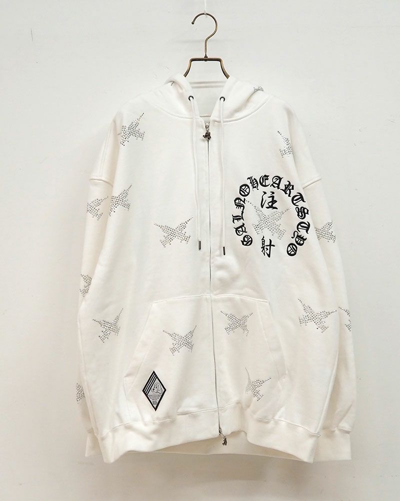 GALFY ガルフィー ピカピカ注射器パーカー 総柄 ジップアップ オーバーサイズ ユニセックス ストリート 個性派