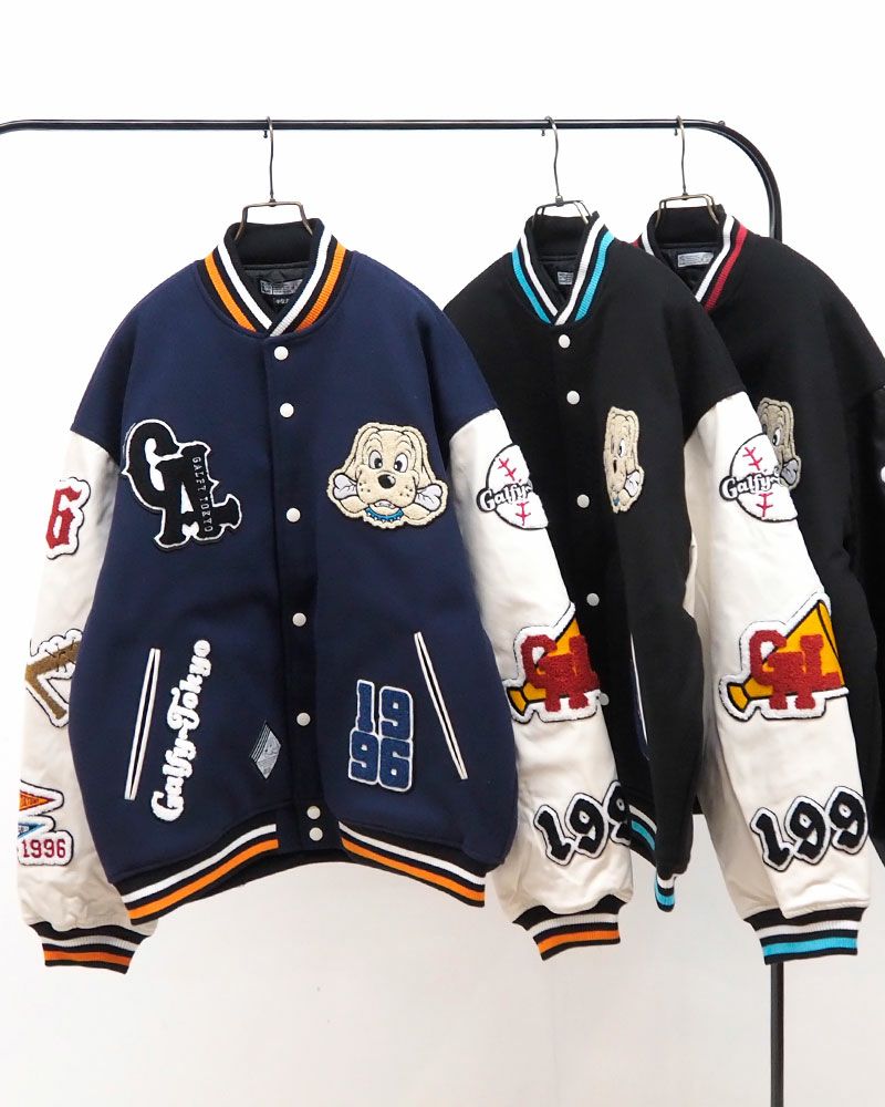 GALFY ガルフィー 復活わんわん大学ジャケット スタジャン ワッペン刺繍 オーバーサイズ ユニセックス ストリート 2025秋冬 新作 数量限定