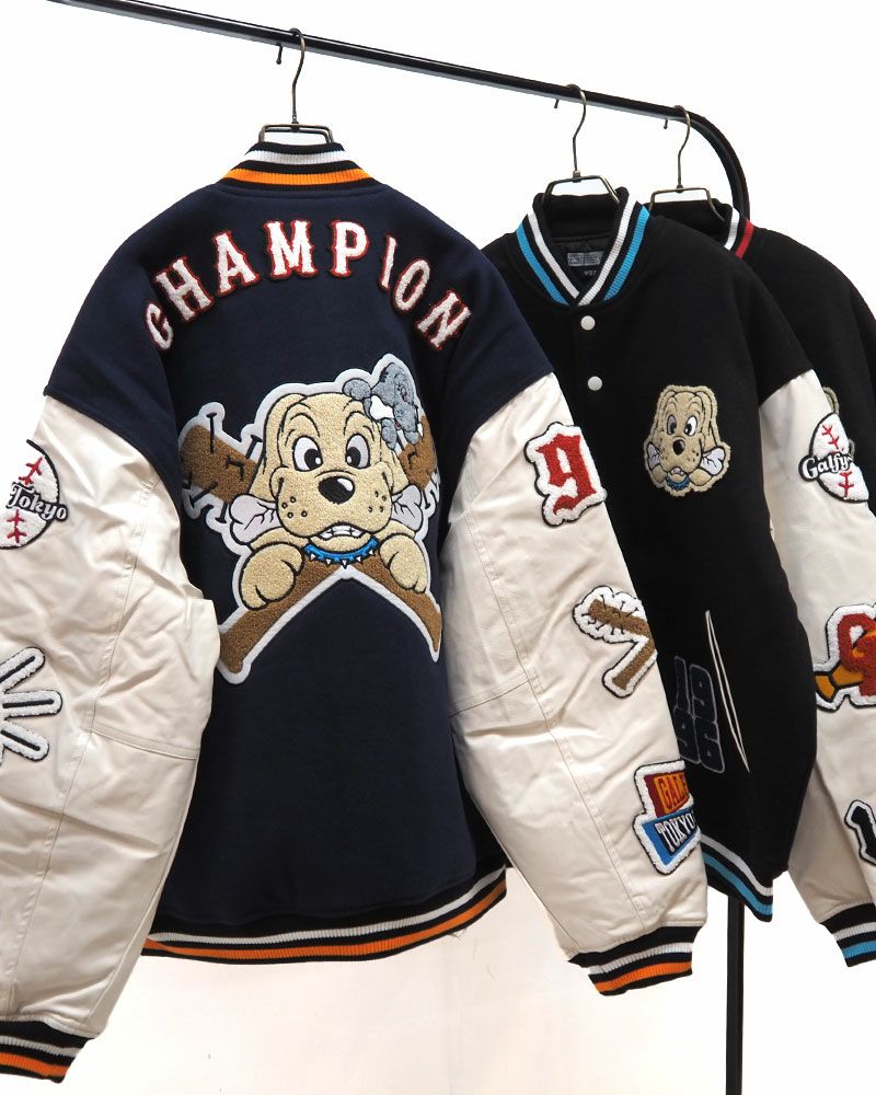 GALFY ガルフィー 復活わんわん大学ジャケット スタジャン ワッペン刺繍 オーバーサイズ ユニセックス ストリート 2025秋冬 新作 数量限定