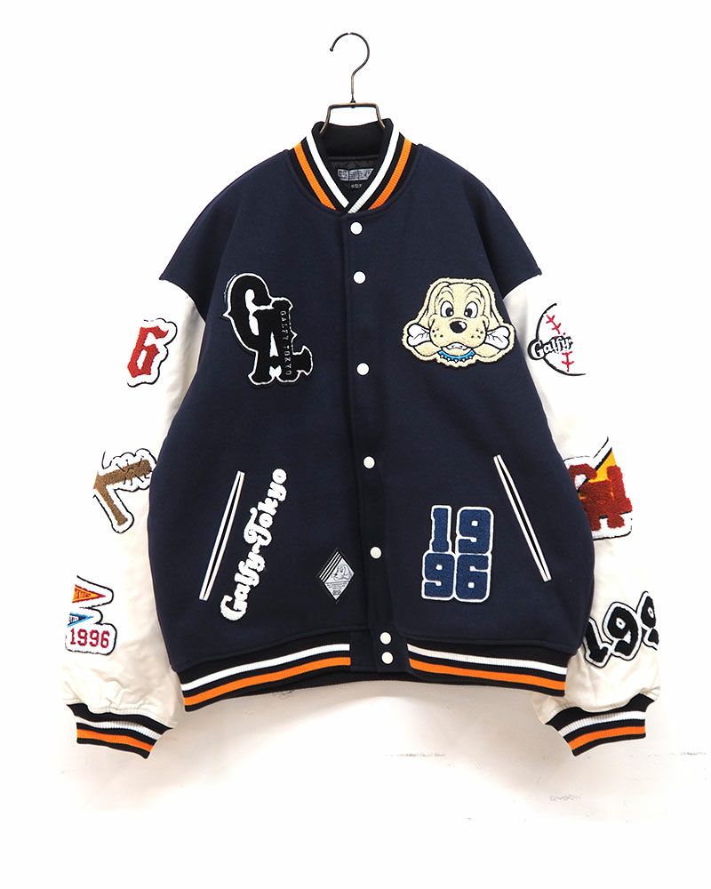 GALFY ガルフィー 復活わんわん大学ジャケット スタジャン ワッペン刺繍 オーバーサイズ ユニセックス ストリート 2025秋冬 新作 数量限定