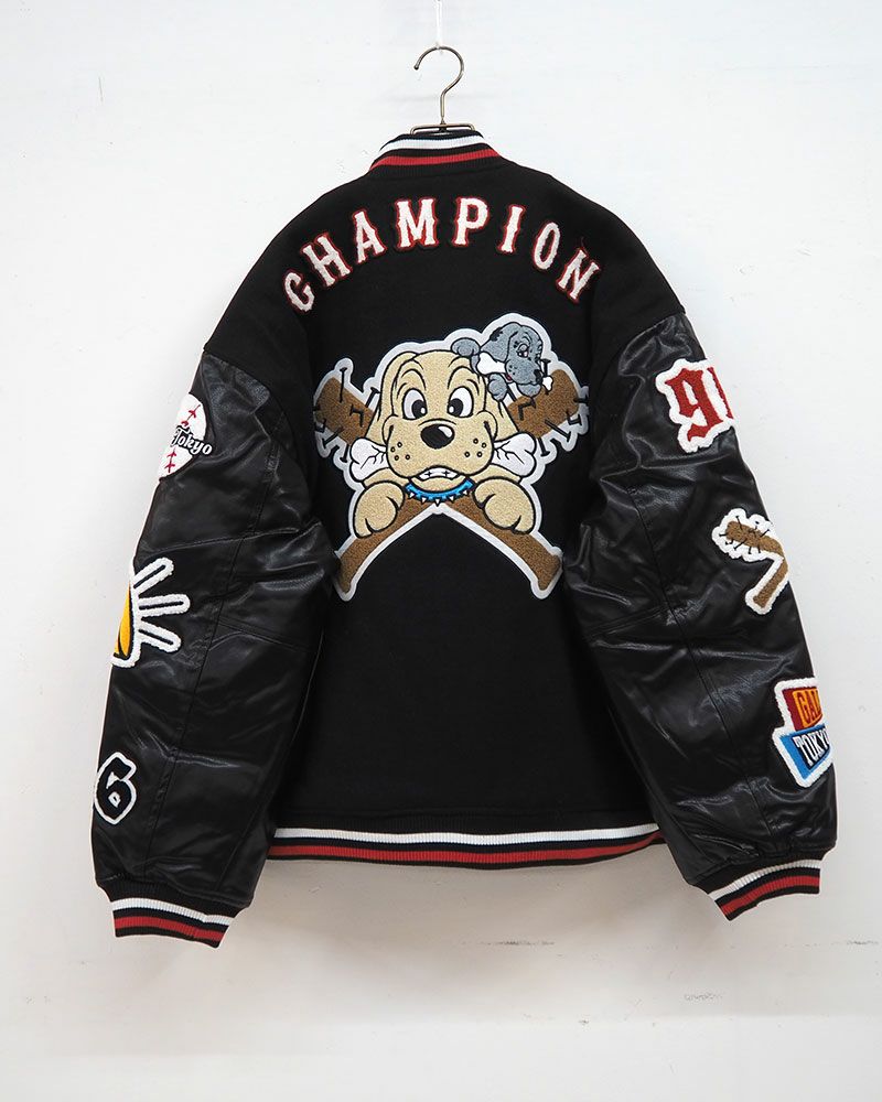 GALFY ガルフィー 復活わんわん大学ジャケット スタジャン ワッペン刺繍 オーバーサイズ ユニセックス ストリート 2025秋冬 新作 数量限定