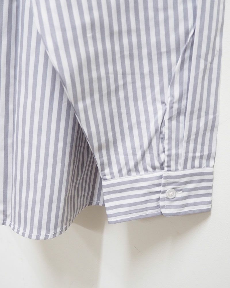 8Laboratory ストライプロングスリーブシャツ メンズ レディース ユニセックス オーバーサイズ 長袖シャツ 3色展開