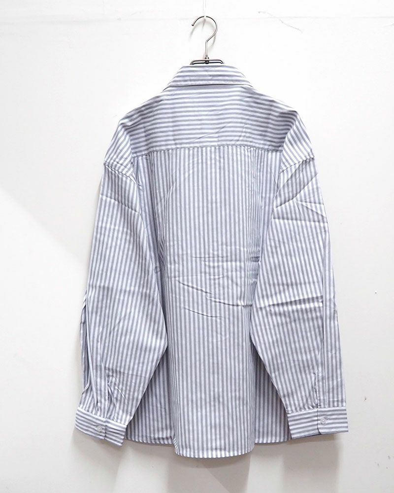 8Laboratory ストライプロングスリーブシャツ メンズ レディース ユニセックス オーバーサイズ 長袖シャツ 3色展開