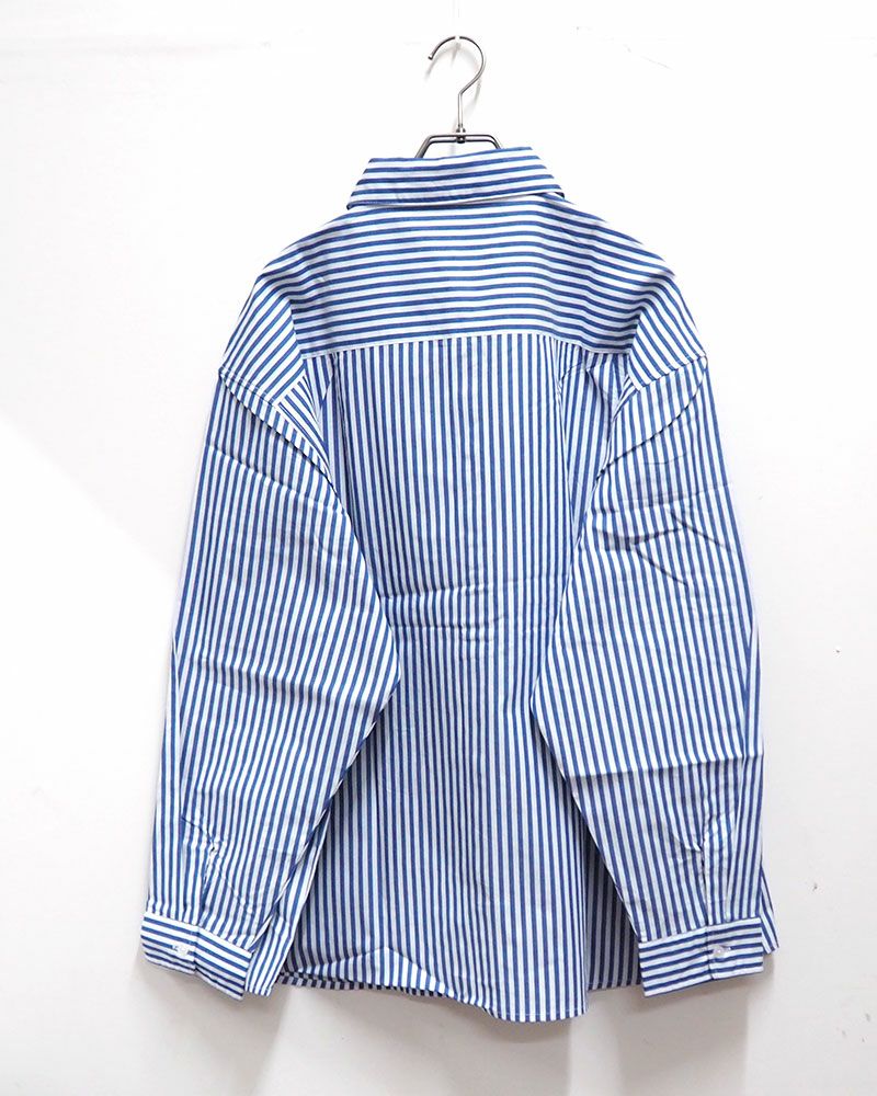 8Laboratory ストライプロングスリーブシャツ メンズ レディース ユニセックス オーバーサイズ 長袖シャツ 3色展開