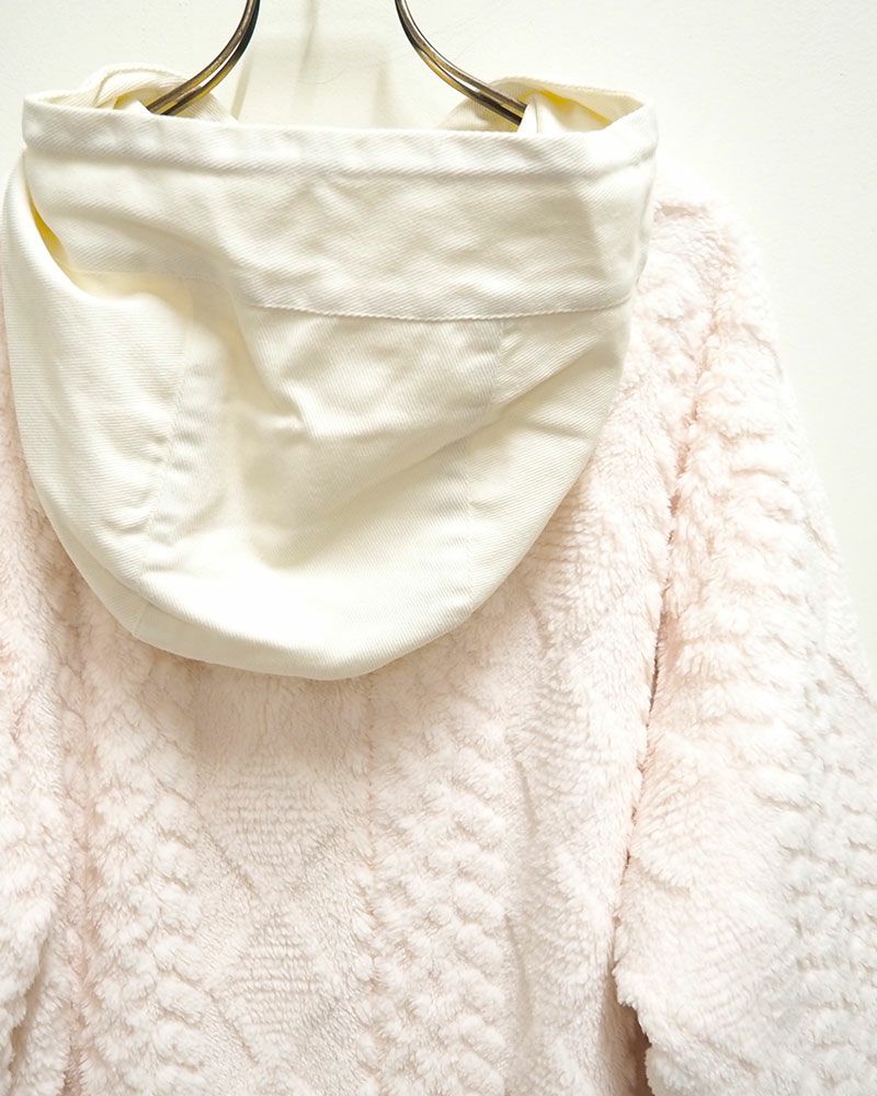 limiless 柄ボアロングモッズコート ロング丈 防寒 アウター