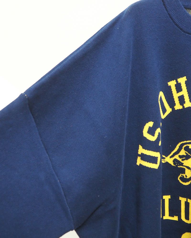 8Laboratory ジャガード編みニットボリュームカレッジプルオーバー