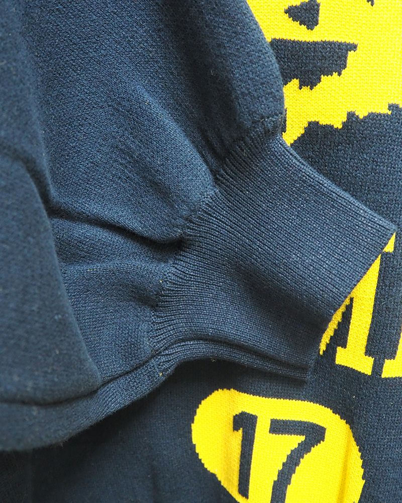 8Laboratory ジャガード編みニットボリュームカレッジプルオーバー