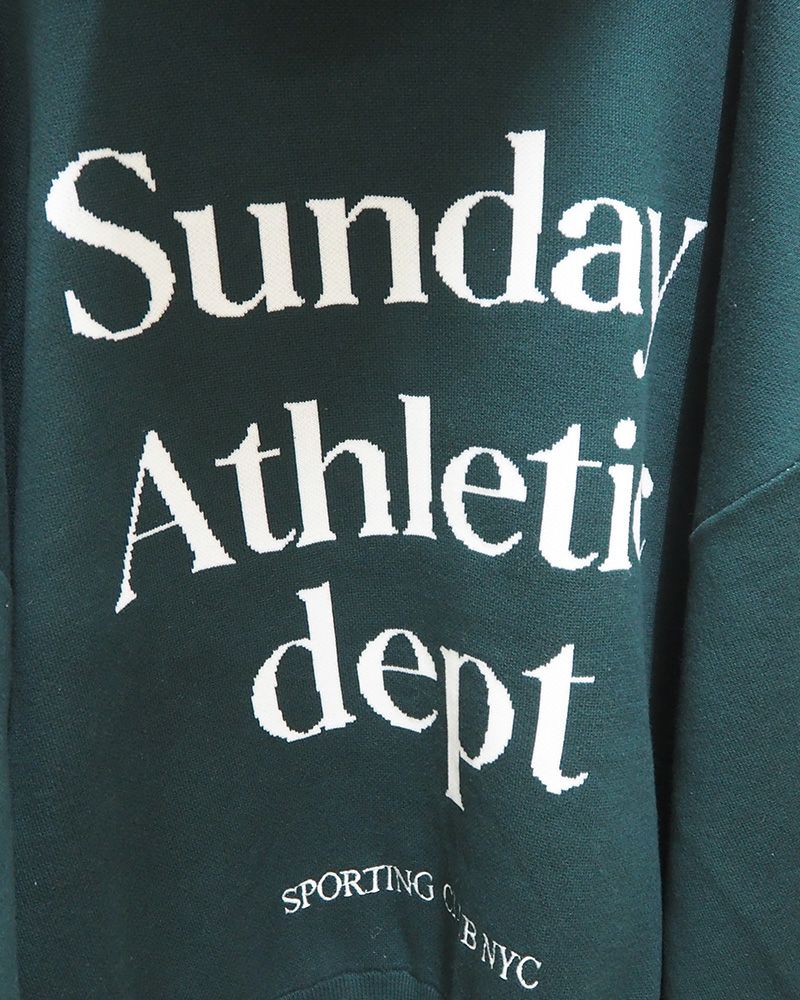 8Laboratory ジャガード編みニットロゴパーカー