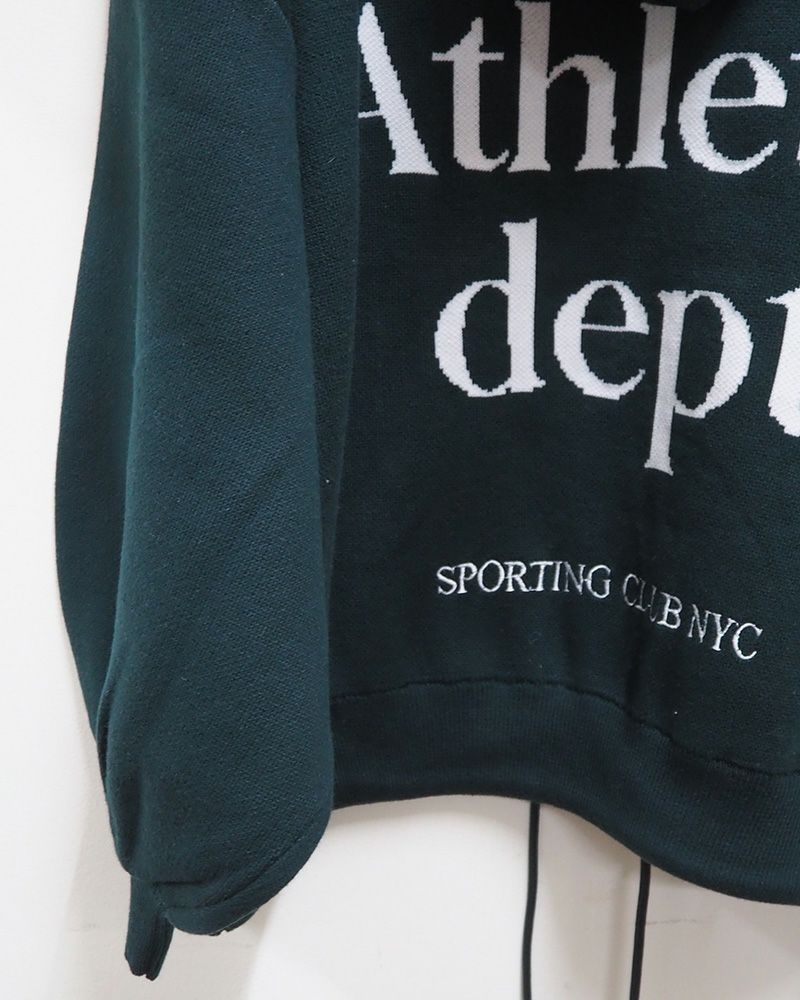 8Laboratory ジャガード編みニットロゴパーカー