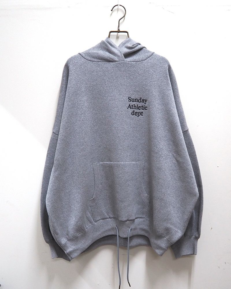 8Laboratory ジャガード編みニットロゴパーカー