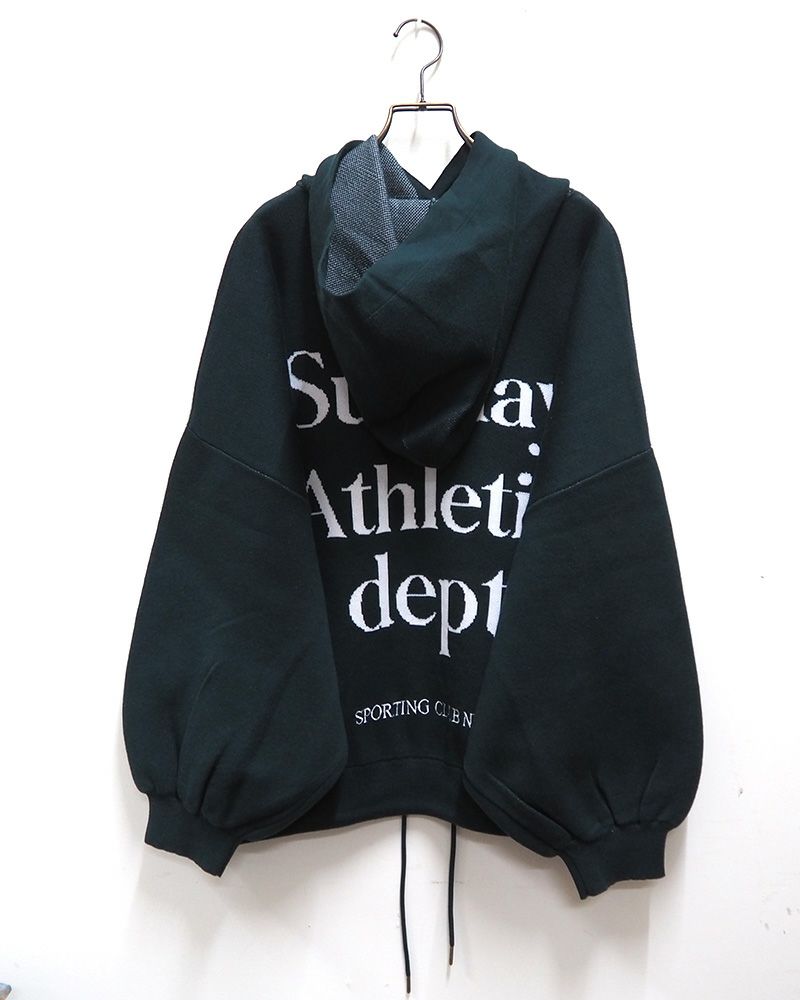 8Laboratory ジャガード編みニットロゴパーカー