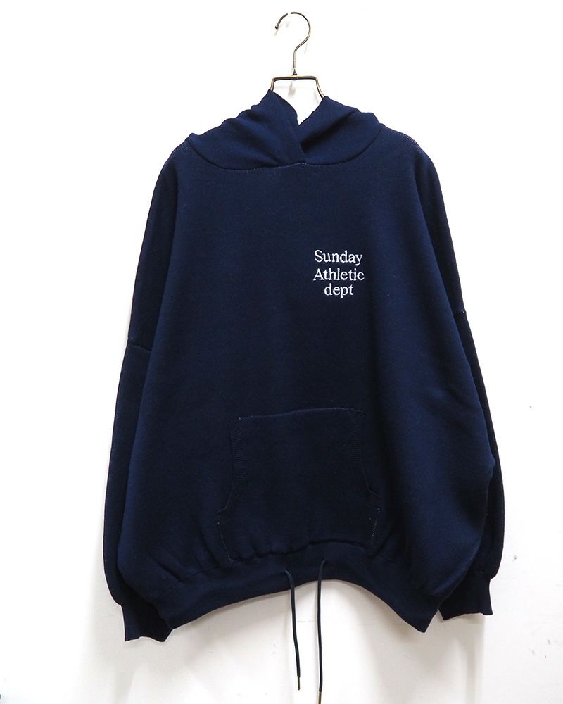 8Laboratory ジャガード編みニットロゴパーカー