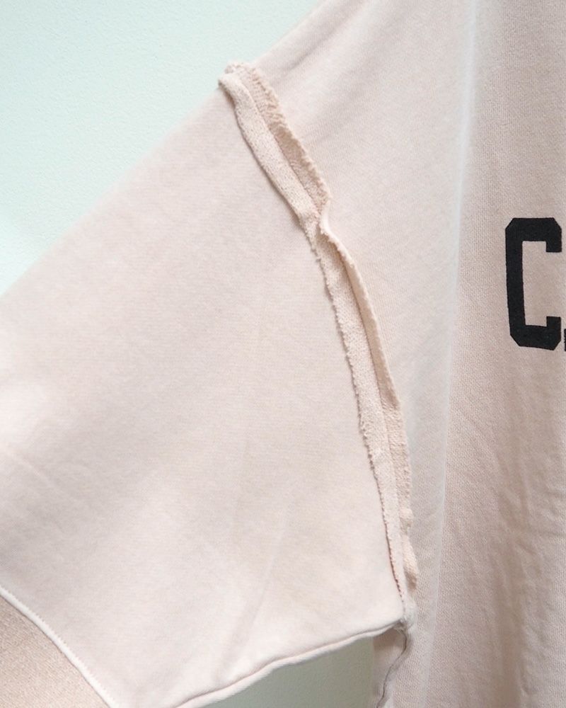 ピグメント裏毛スリットチュニック 秋冬 ヴィンテージライク ドロップショルダー ゆったりシルエット アメカジカジュアル