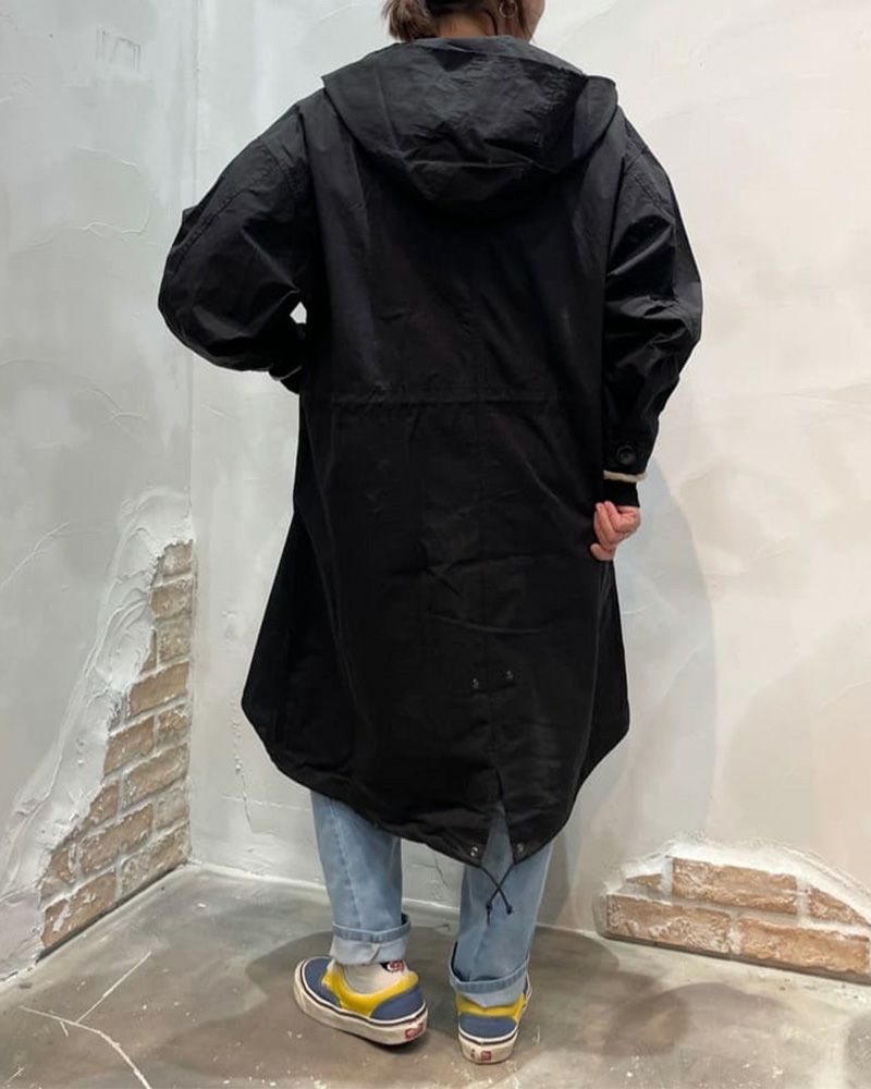 Pokkeモッズコート オーバーサイズ ミリタリー風 アウター レディース メンズ 秋冬コーデ 大人カジュアル