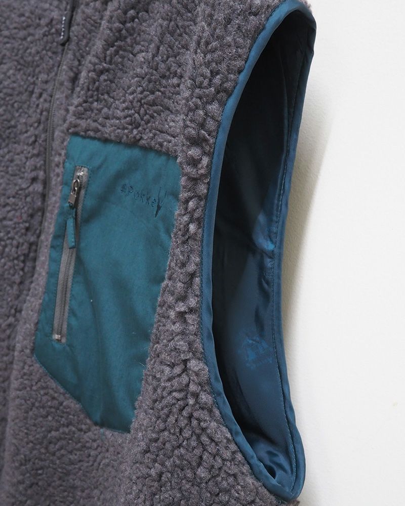 Pokke ボアベスト 新色 ふわふわ ボリューム ボア 秋冬 レイヤード コーデ ユニセックス