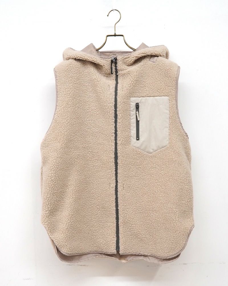 Pokke ボアベスト 新色 ふわふわ ボリューム ボア 秋冬 レイヤード コーデ ユニセックス