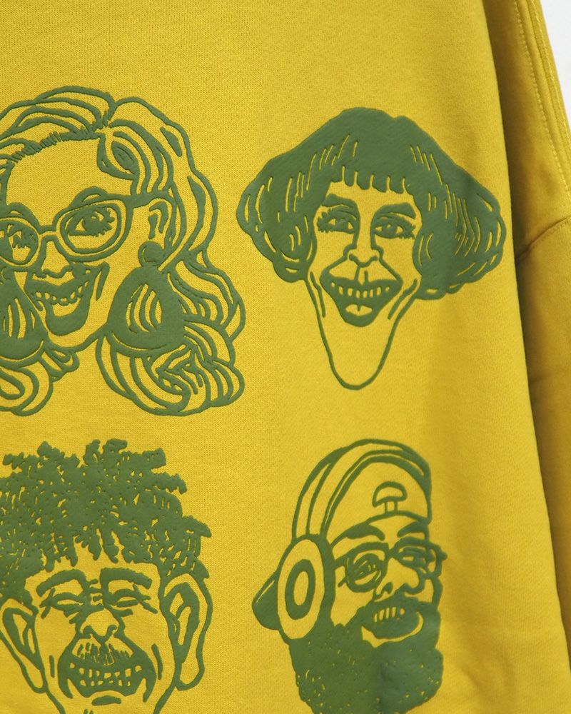 gym master ジムマスター carefree smile スウェットビッグTEE スマイルプリント ビッグシルエット 裏毛Tシャツ カジュアル