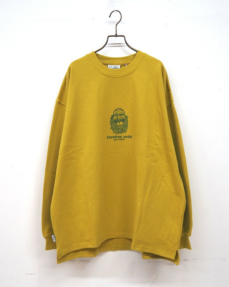gym master ジムマスター carefree smile スウェットビッグTEE スマイルプリント ビッグシルエット 裏毛Tシャツ カジュアル