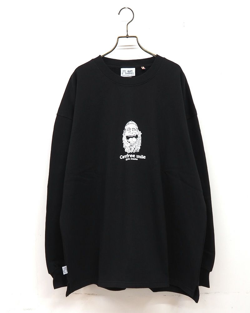 gym master ジムマスター carefree smile スウェットビッグTEE スマイルプリント ビッグシルエット 裏毛Tシャツ カジュアル