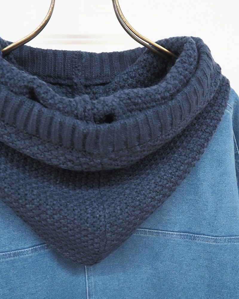 KRIFF MAYER デニムドッキングニットパーカー