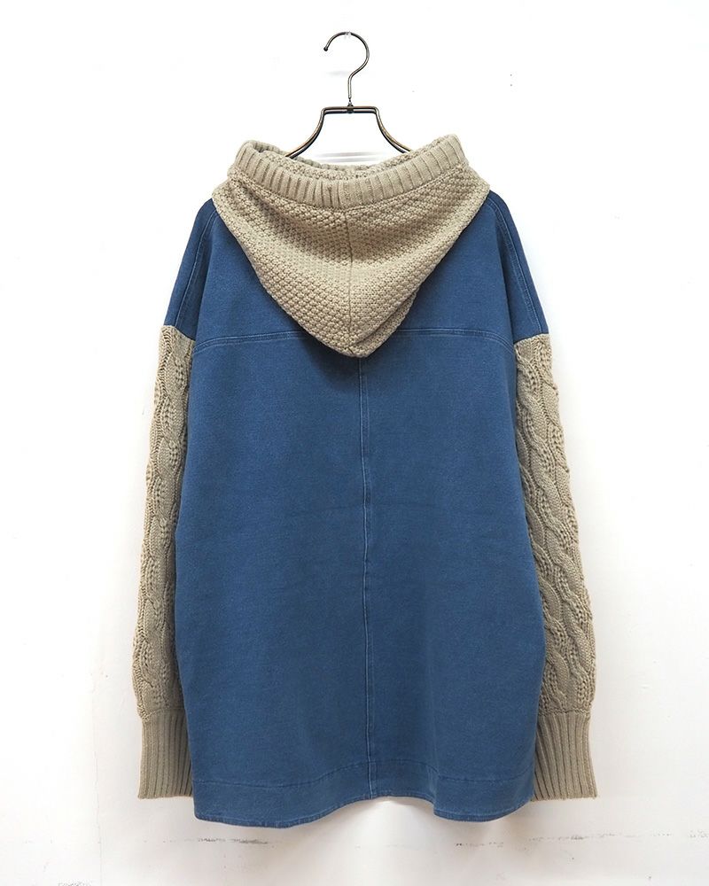 KRIFF MAYER デニムドッキングニットパーカー