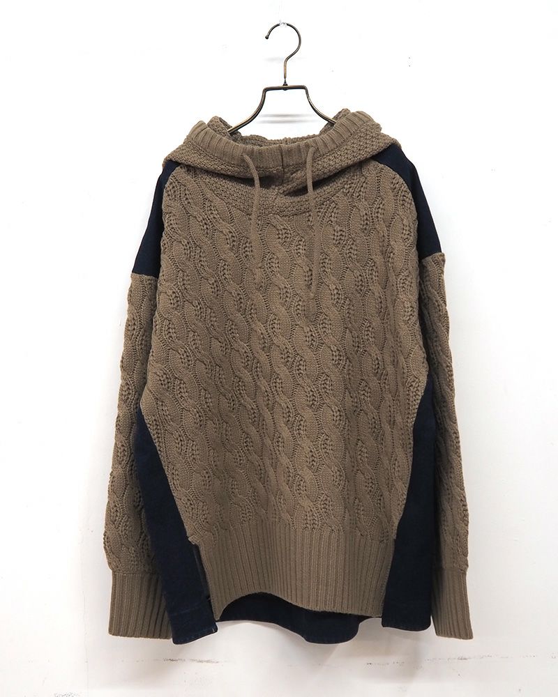 KRIFF MAYER デニムドッキングニットパーカー