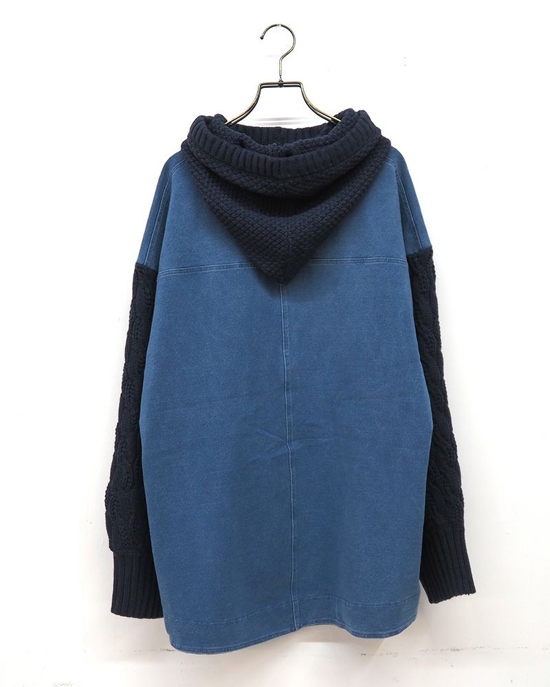 KRIFF MAYER デニムドッキングニットパーカー