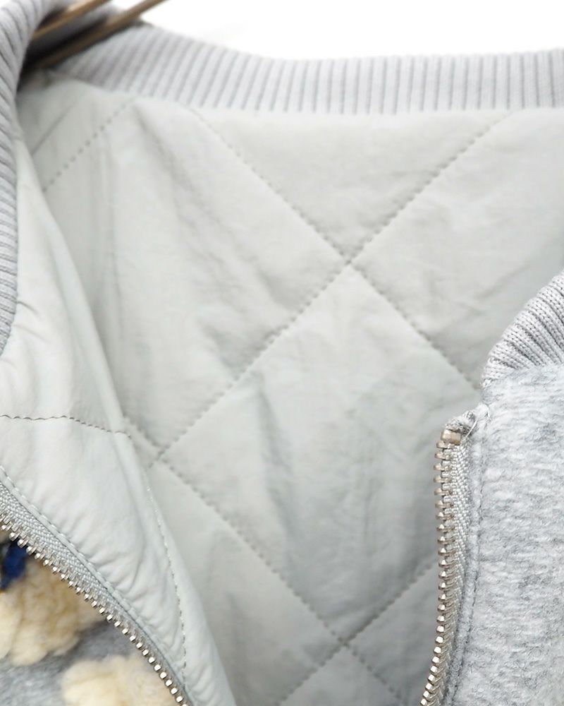 リバーシブルボアキルティングアウター レディース 秋冬 フード付き ボア面とキルティング面 二WAY仕様 モコモコ 暖かい ゆったりシルエット アウター