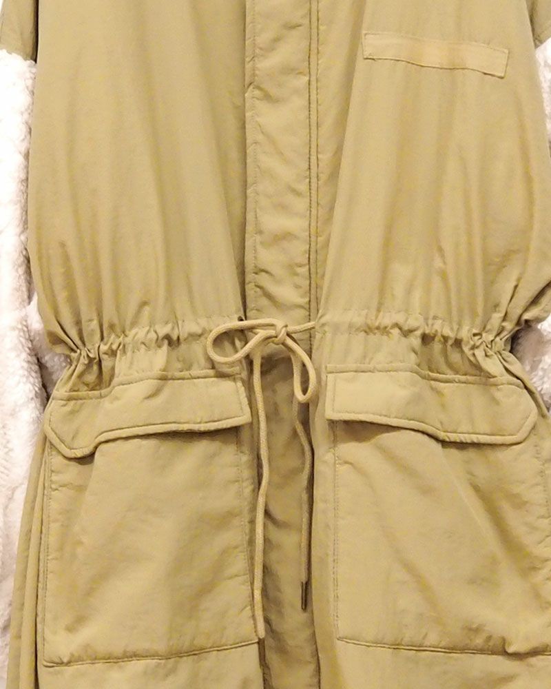 limiless 型押しボア×キルティングモッズコート