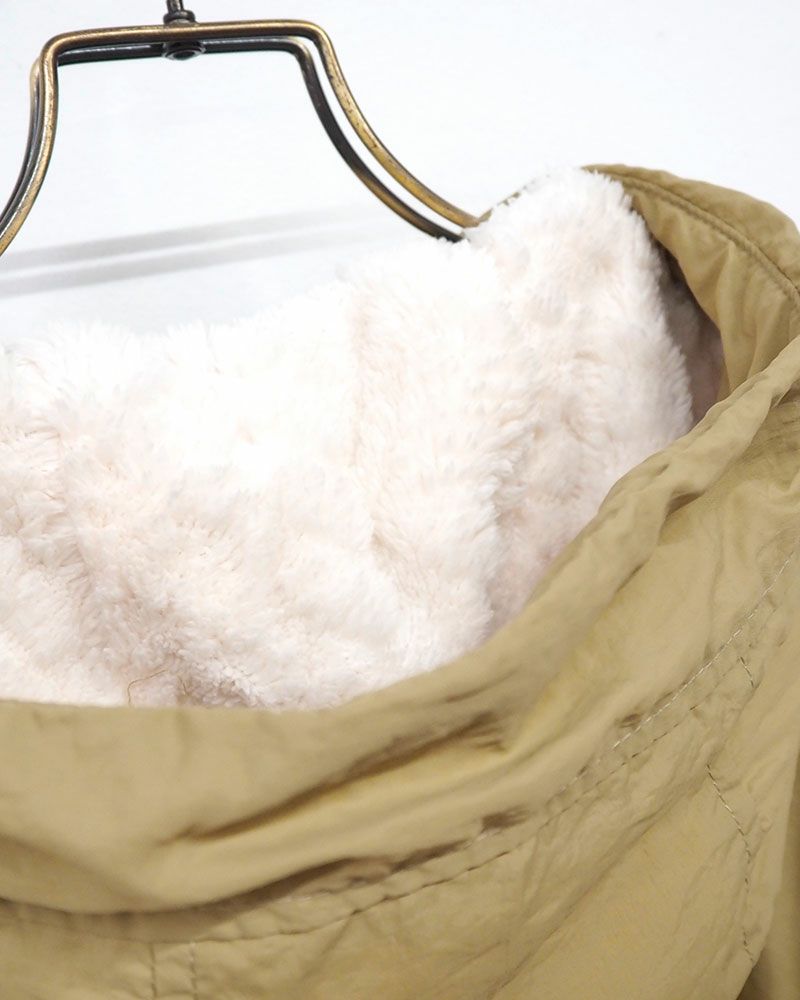 limiless 型押しボア×キルティングモッズコート