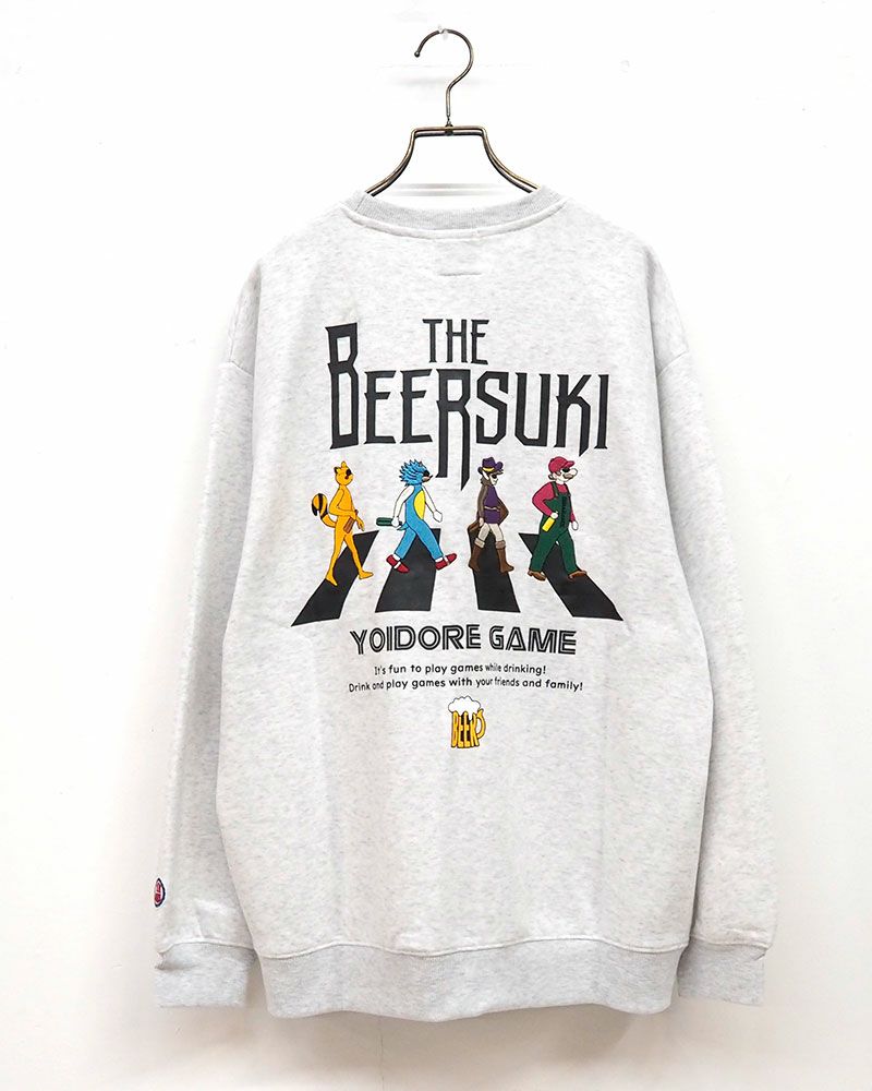 YOIDORE ビール好き クルーネックスウェット
