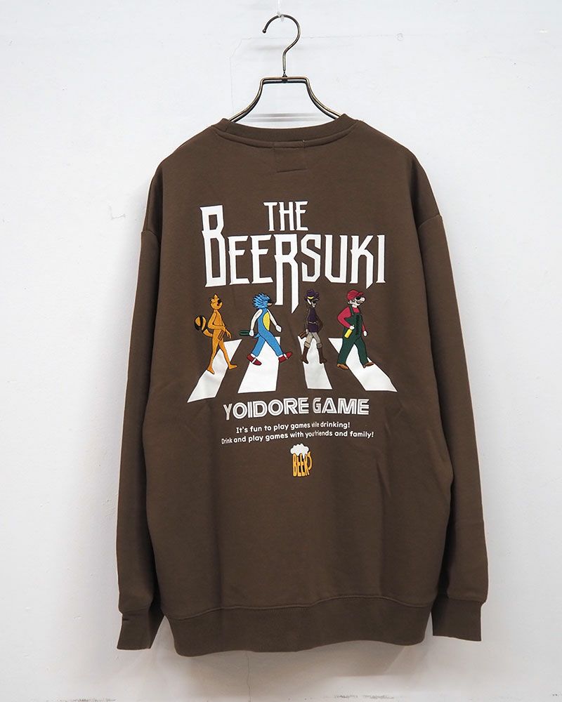 YOIDORE ビール好き クルーネックスウェット