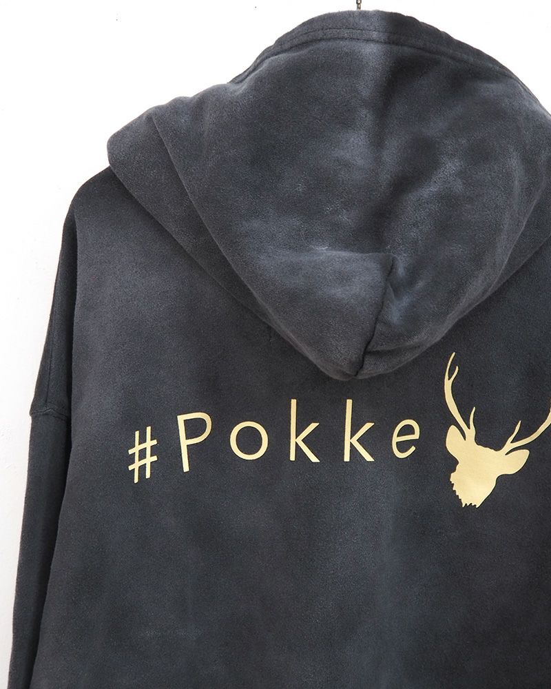 #Pokke（ポッケ） 日焼け加工裏毛パーカー
