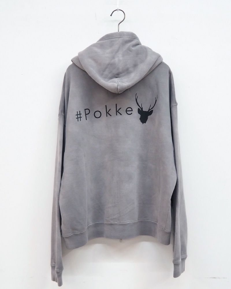 #Pokke（ポッケ） 日焼け加工裏毛パーカー
