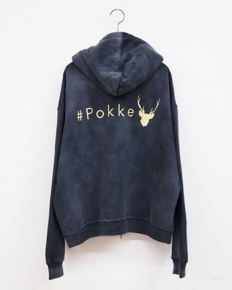 #Pokke（ポッケ） 日焼け加工裏毛パーカー
