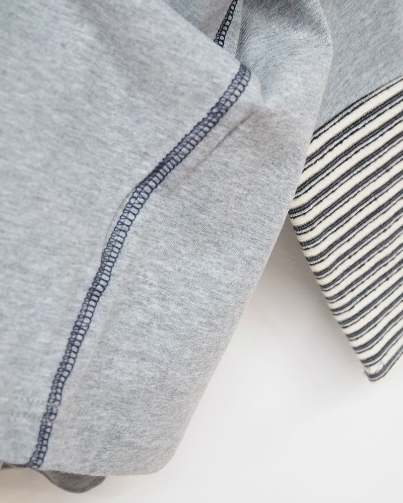 天竺オフハイネックロンTEE ベージュ オレンジ グレー ブラック 4カラー展開 綿100 長袖カットソー