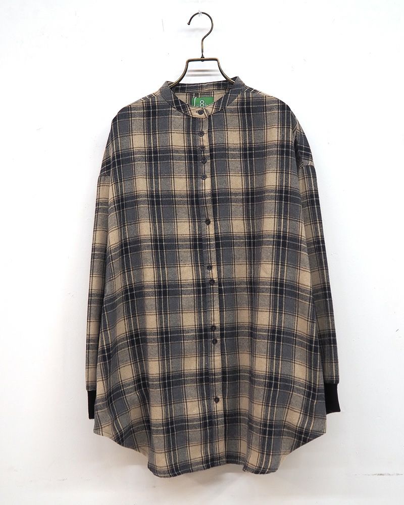 8Laboratory 起毛ネルランダムボタンシャツ