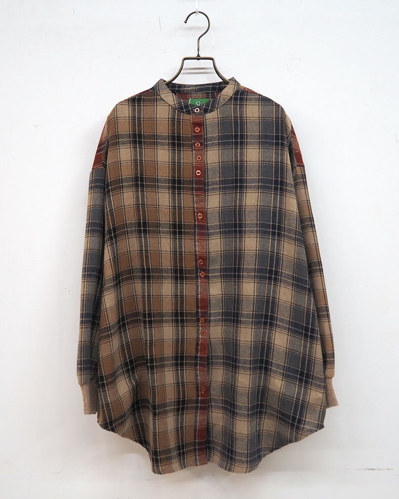 8Laboratory 起毛ネルランダムボタンシャツ