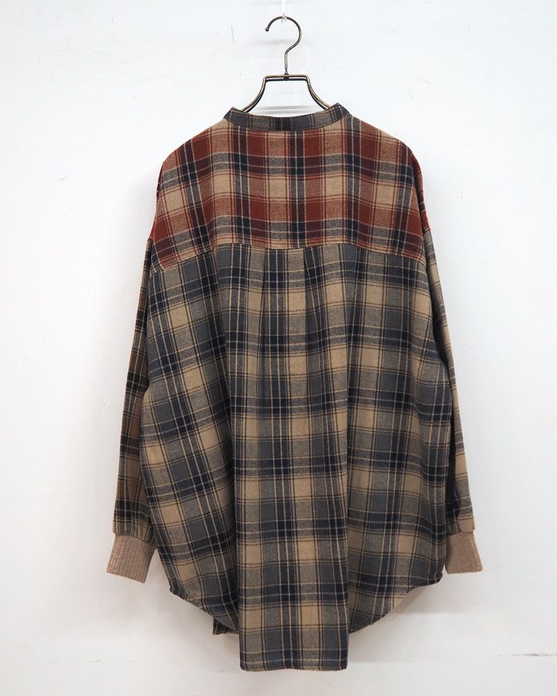 8Laboratory 起毛ネルランダムボタンシャツ