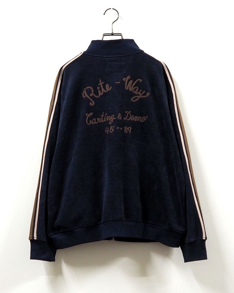 LIME.INC ニットコールハイネックZIP長袖トップス ダークグリーン／ライン袖デザインのレディース秋冬ジップブルゾン