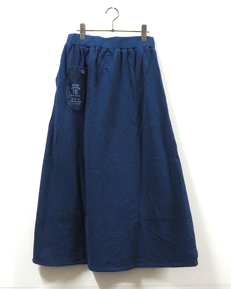 LIME.INC ラップ風レイヤードデニムスカート ストライプ配色エプロン風デザイン レディース ボトムス 大人カジュアル