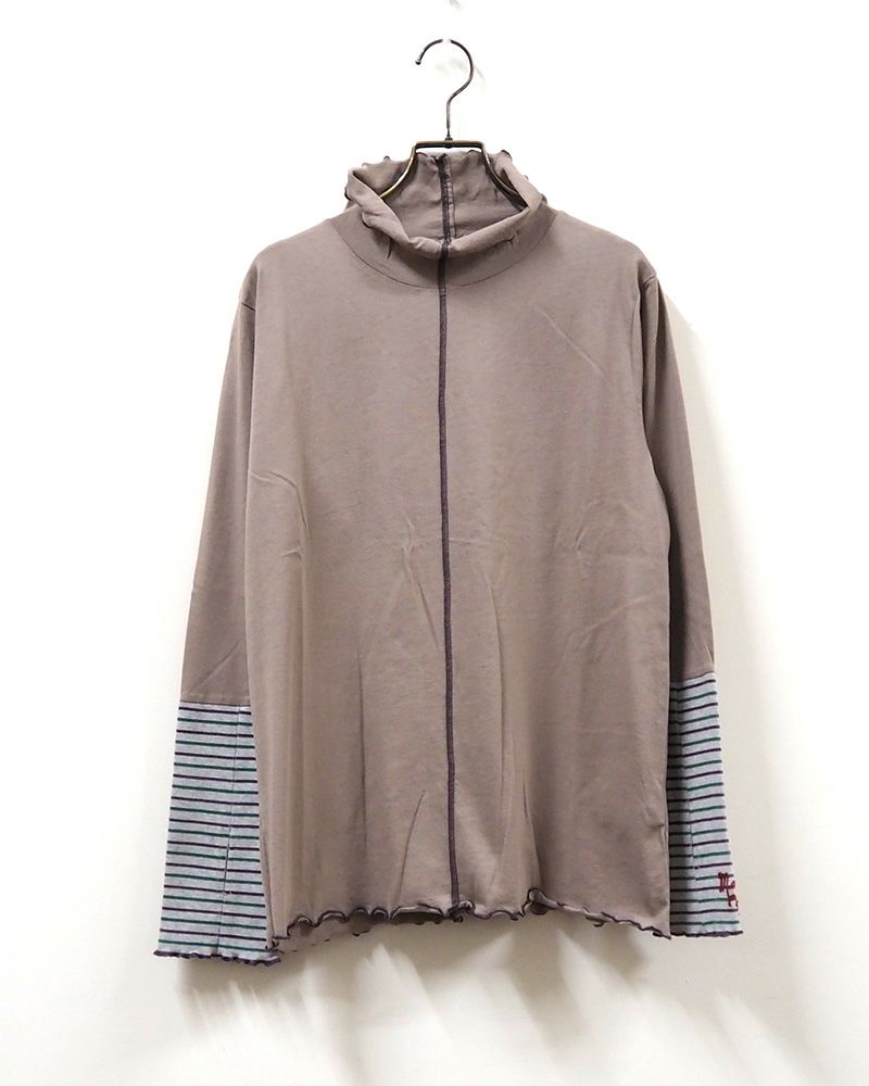 LIME.INC メロウネックロングスリーブ指穴付トップス 7カラー展開 ボーダーあり レディース秋冬インナー 長袖カットソー