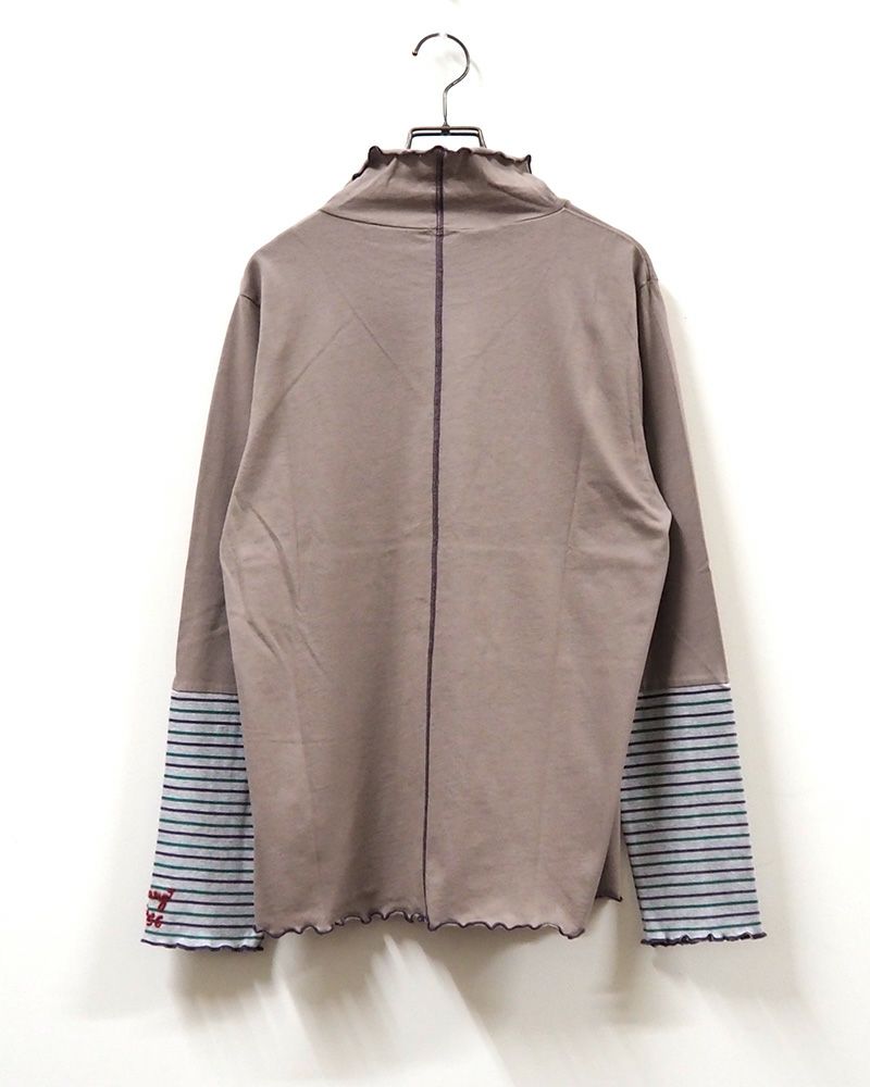 LIME.INC メロウネックロングスリーブ指穴付トップス 7カラー展開 ボーダーあり レディース秋冬インナー 長袖カットソー