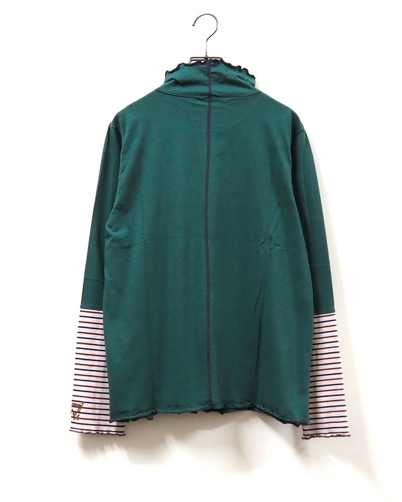 LIME.INC メロウネックロングスリーブ指穴付トップス 7カラー展開 ボーダーあり レディース秋冬インナー 長袖カットソー