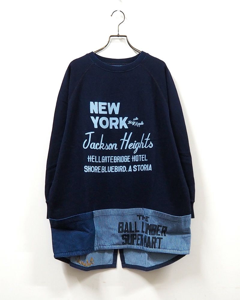 LIME.INC ライムインク　裾布帛切替チュニック 異素材ドッキング 裏毛トップス 布帛切替 レディース 長袖 ゆったり ポケット付き