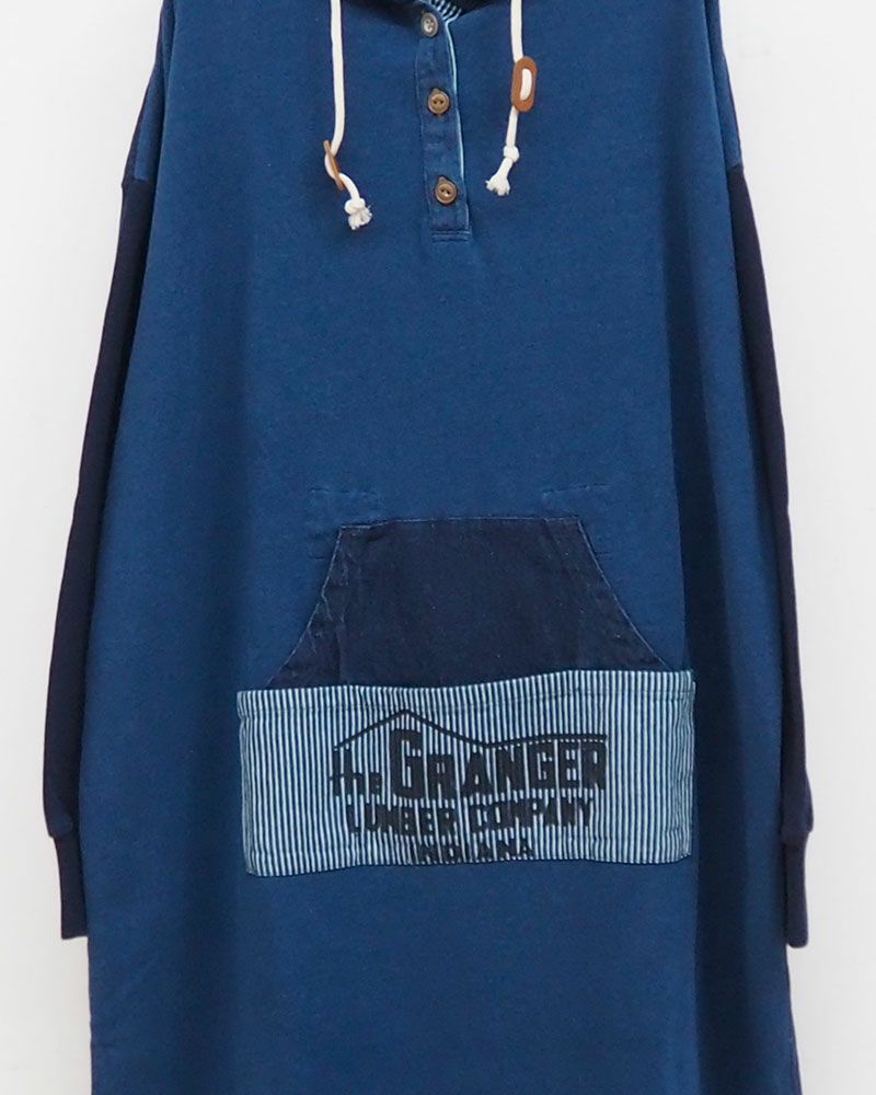 LIME.INC（ライムインク） インディゴミニ裏毛フードワンピース