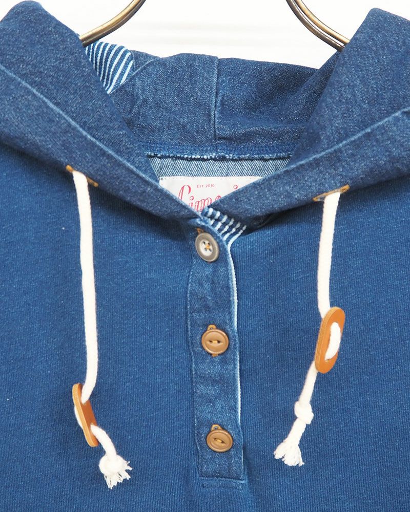 LIME.INC（ライムインク） インディゴミニ裏毛フードワンピース