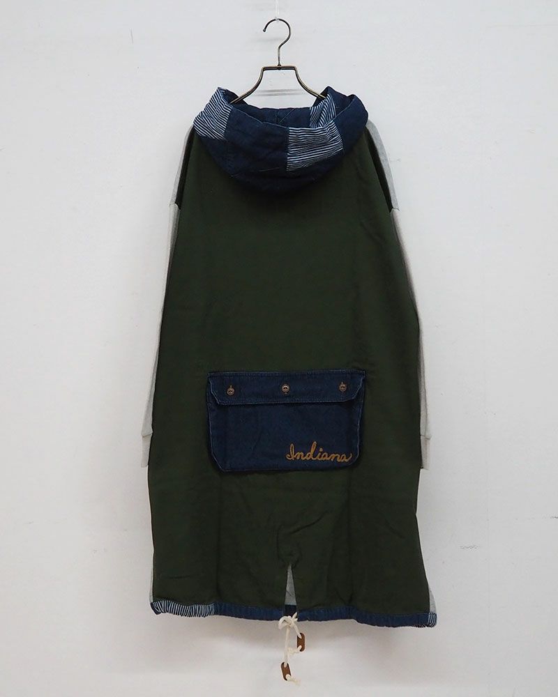 LIME.INC（ライムインク） インディゴミニ裏毛フードワンピース