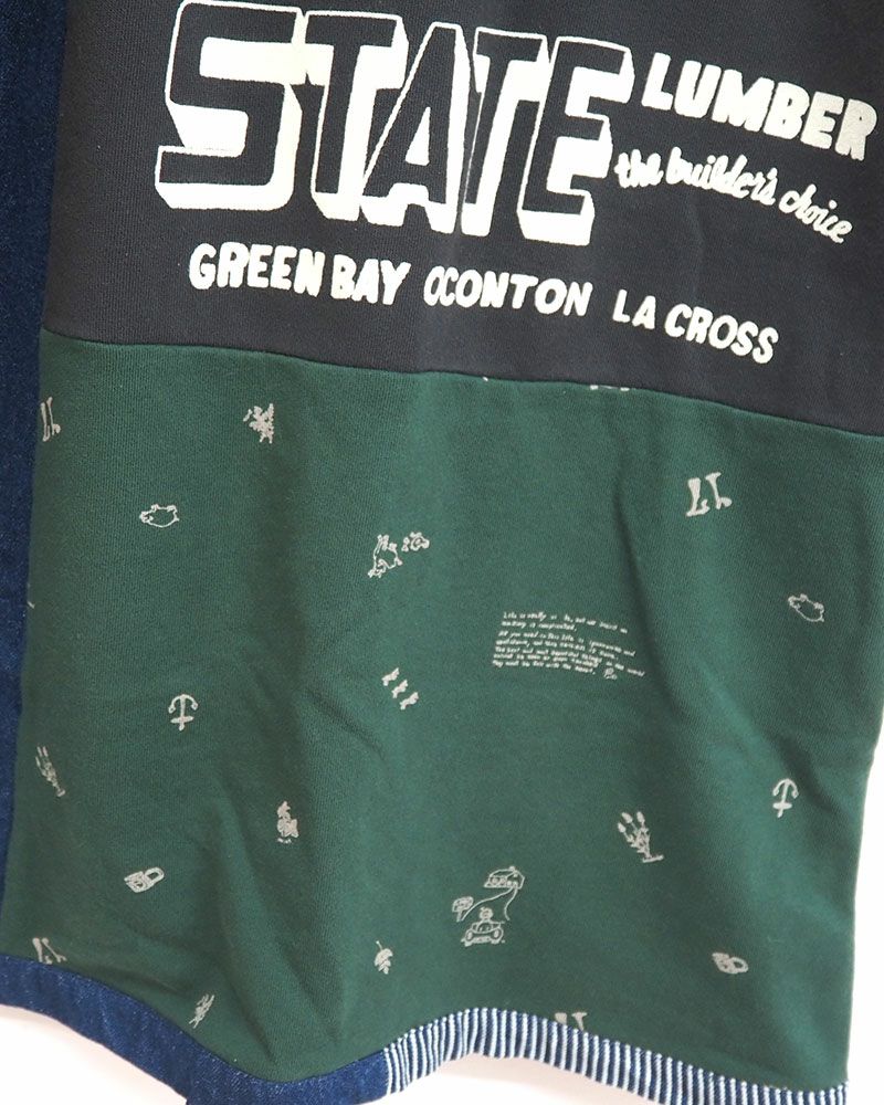 LIME.INC（ライムインク）ミニ裏毛リメイク風切替スカート